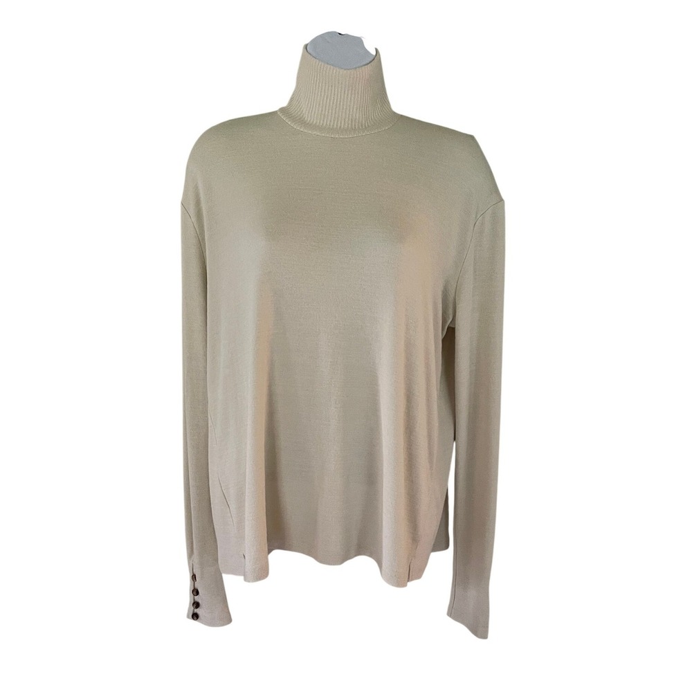 Rag & Bone The Knit Boxy Tneck Sweater Washed Yellow Cream S New